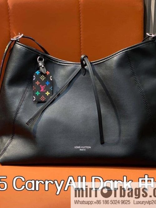 [Original order boutique] M13105 black full leather black color, shopping bag series CarryAll Dark LT medium handbag