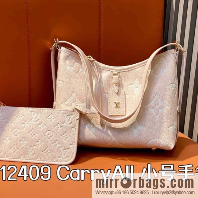 [Original order boutique] M12409 milkshake powder, full leather shopping bag series CarryAll small handbag M46288