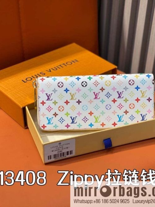 [Original single boutique] M13408 white color, single zipper wallet series Zippy zipper wallet