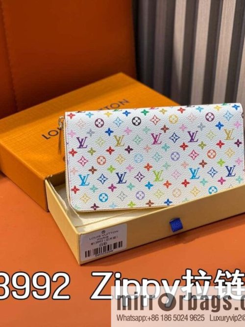 [Original single boutique] M13992 white color, single zipper wallet series Zippy zipper wallet