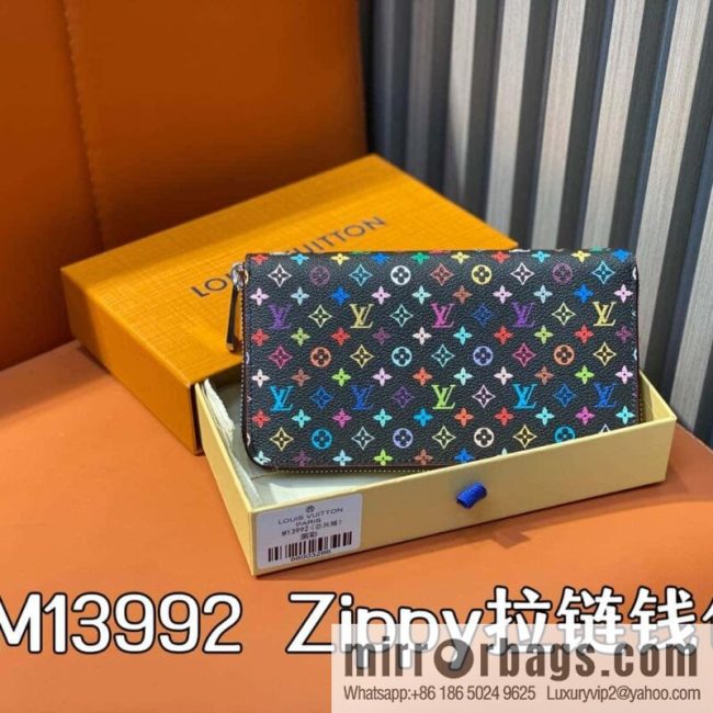 [Original single boutique] M13992 black color, single zipper wallet series Zippy zipper wallet