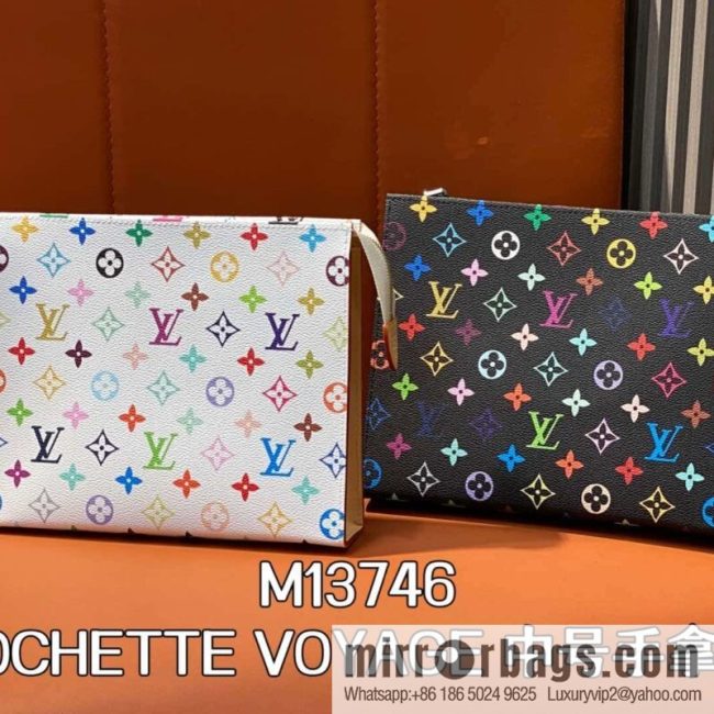 [Original order boutique] M13746 white color, handbag POCHETTE VOYAGE medium clutch bag