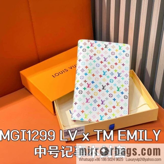 [Original order boutique] MGI1299 white color, notepad envelope LV x TM EMILY medium notepad envelope (Sancai - Murakami Takashi)