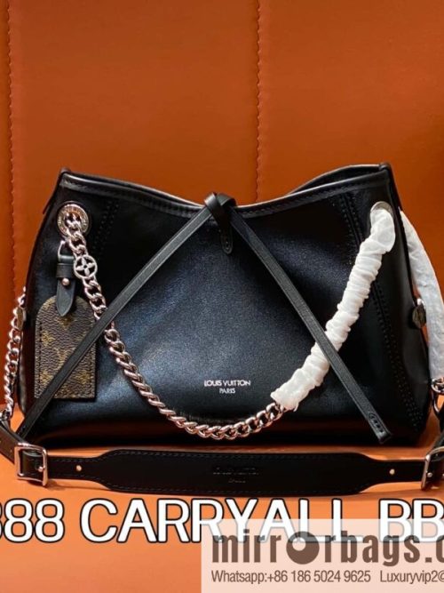 [Original order boutique] M12888 black full leather, shopping bag series CARRYALL BB handbag