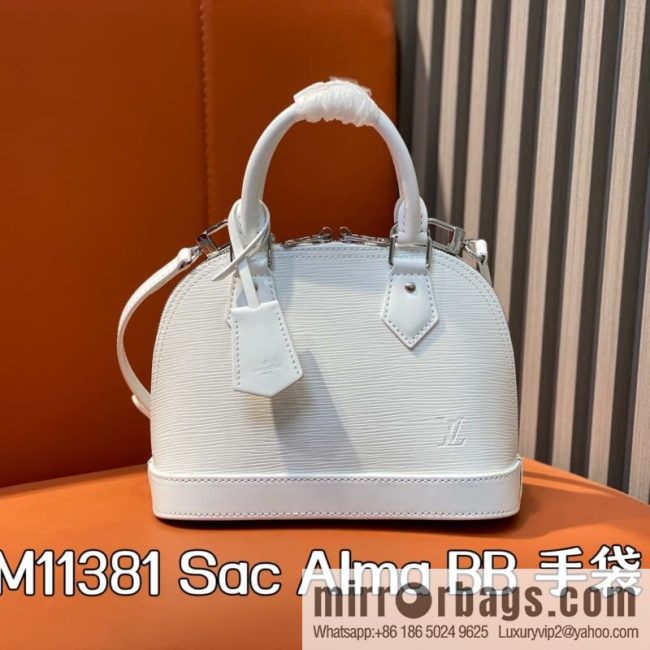 [Original order boutique] M11381 white, water ripple shell bag Sac Alma BB handbag
