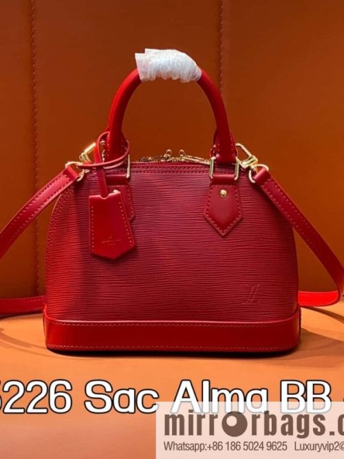 [Original order boutique] M25226 red, water ripple shell bag Sac Alma BB handbag
