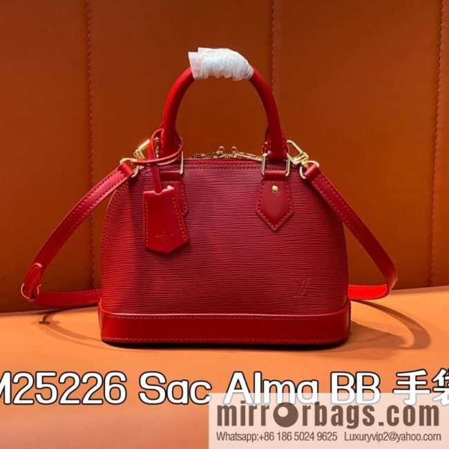 [Original order boutique] M25226 red, water ripple shell bag Sac Alma BB handbag