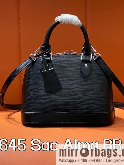 [Original order boutique] M24645 black, water ripple shell bag Sac Alma BB handbag