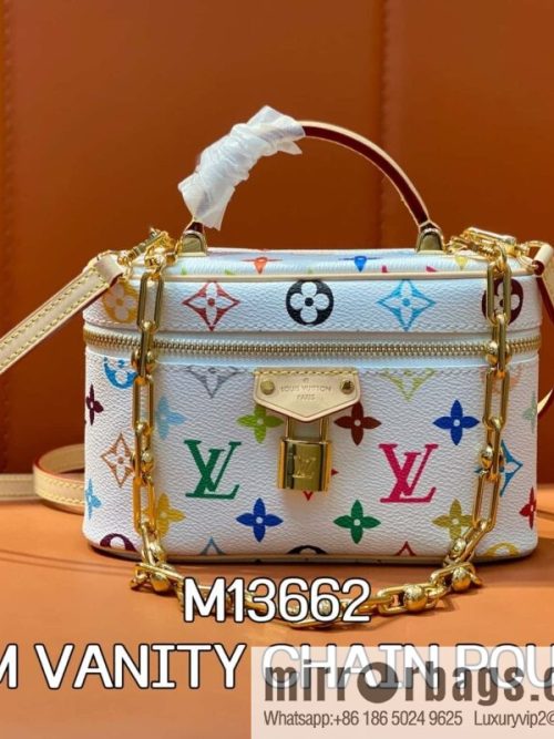 [Original order boutique] M13662 white color, chain bag cosmetic bag LV X TM VANITY CHAIN POUCH handbag