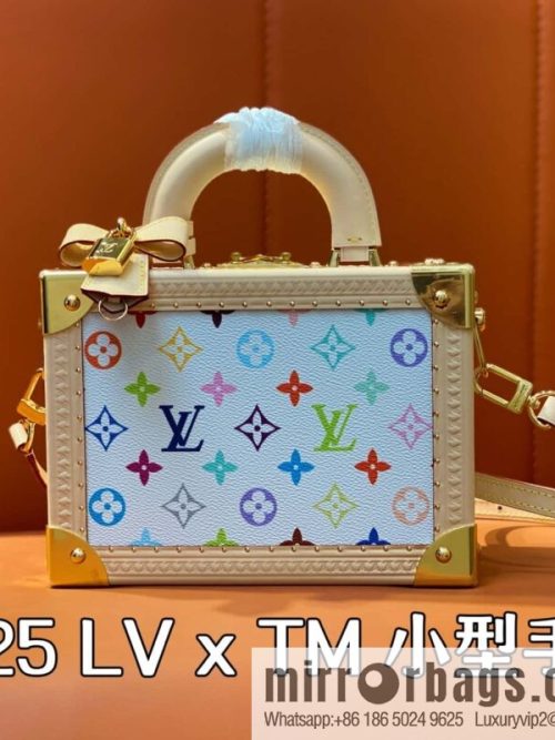 [Original order boutique] M13125 white color, box bag box New LV x TM small suitcase