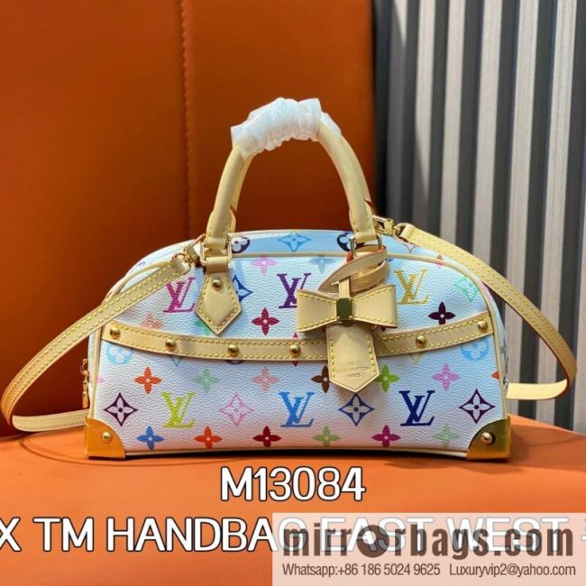 [Original order boutique] M13084 white color, bowling LV X TM HANDBAG EAST WEST handbag