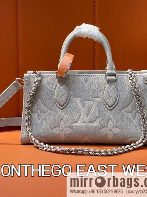 [Original single boutique] M14213 mashed taro purple, full leather chain square bag series ONTHEGO EAST WEST handbag