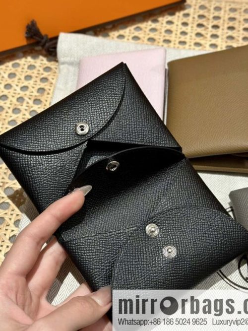 Calvi Duo short card bag, change bag, black, H044164CK18.