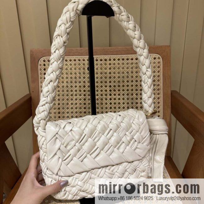 BV Kalimero Citta Handbag 785797 Bone Beige