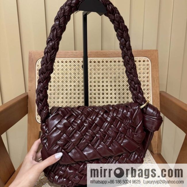 BV Kalimero Citta Handbag 785797 Barolo Burgundy
