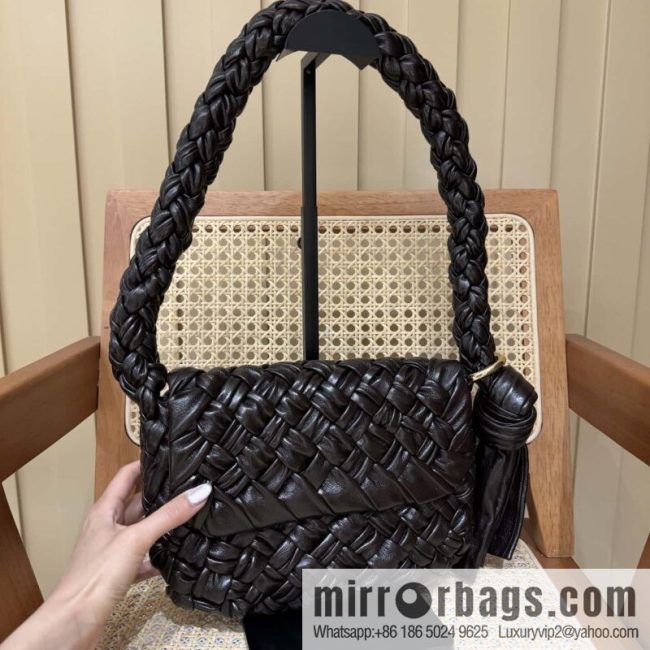 BV Kalimero Citta Handbag 785797 Chocolate Brown