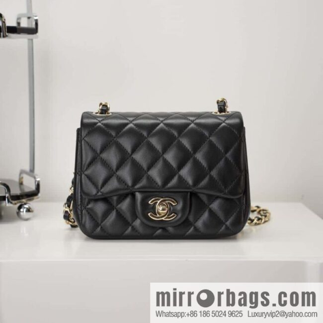 wsxc1740488411742_0-800x800v4cibrlhwtv85649_20250701214539.jpg \"Classic Flap\" classic mouth cover bag, black sheep gold fat ๐ A01115