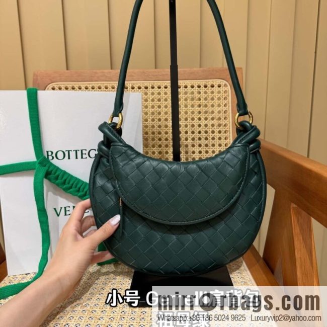 BV Small Gemelli Shoulder Backpack 776764 Emerald