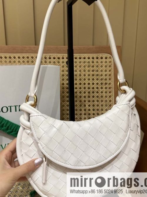 BV Small Gemelli Shoulder Backpack 776764 White