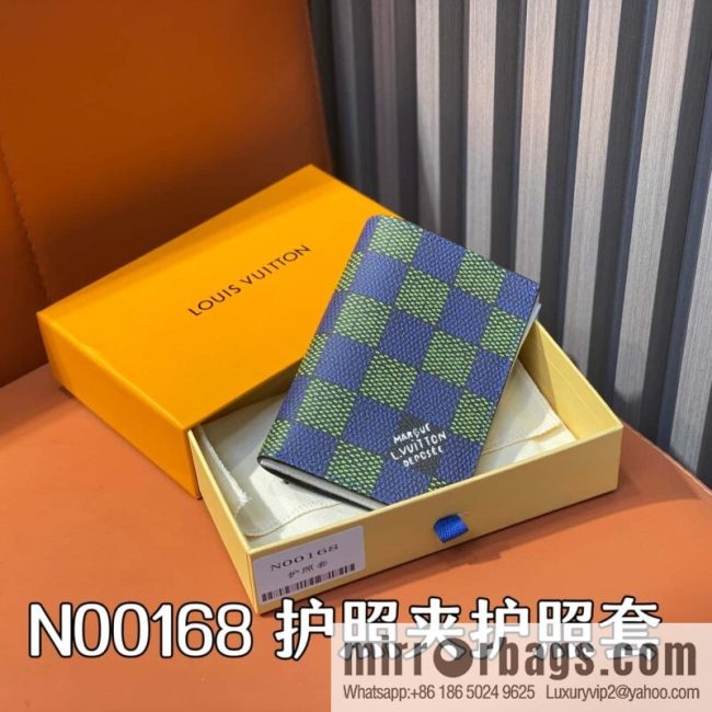 [Original order boutique] N00168 blue grid, passport holder, passport cover.