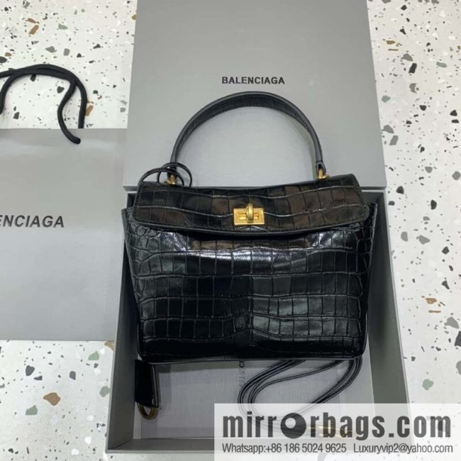 Balenciag rodeo mini [crocodile black] Model: 78972 handbag