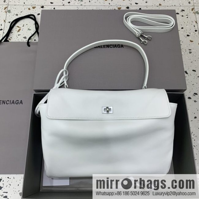 [Medium white silver buckle 】 𝐁𝐀𝐋𝐄𝐍𝐂𝐈𝐀𝐆𝐀 𝐑𝐎𝐃𝐄𝐎 𝐁𝐀𝐆 series handbag model number: 78972