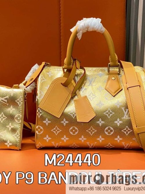 [Original order boutique] M24440 gold, full leather speedy pillow bag SPEEDY P9 BANDOULIZRE25 handbag