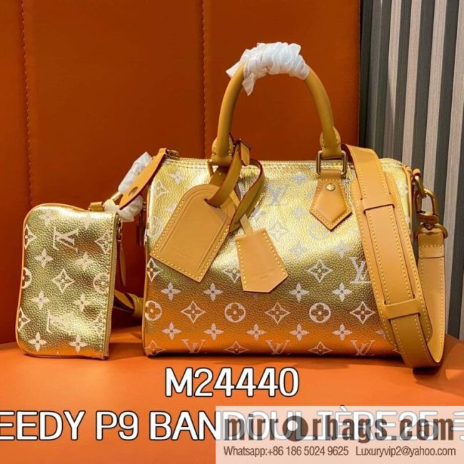 [Original order boutique] M24440 gold, full leather speedy pillow bag SPEEDY P9 BANDOULIZRE25 handbag