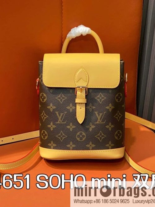[Original order boutique] M14651 presbyopia yellow leather, mini backpack SOHO mini backpack