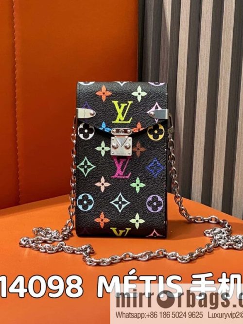 [Original order boutique] M14098 black color M13572 monogram mobile phone bag chain bag new MÉTIS mobile phone bag of the season