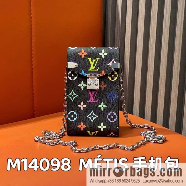 [Original order boutique] M14098 black color M13572 monogram mobile phone bag chain bag new MÉTIS mobile phone bag of the season