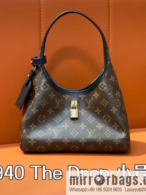 [Original single boutique] M12940 monogram black hand carry armpit bag, the new The Drop small handbag of the season