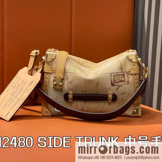 [Original order boutique] M12480 printed Gu Ailing soft box SIDE TRUNK medium handbag