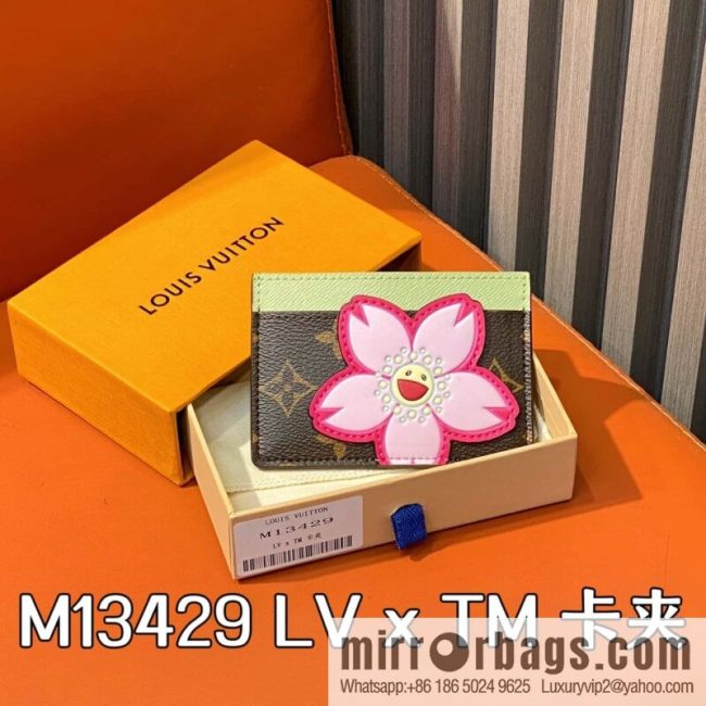 [Original order boutique] M13429 Sakura card holder wallet LV x TM card holder m13439 Murakami Takashi