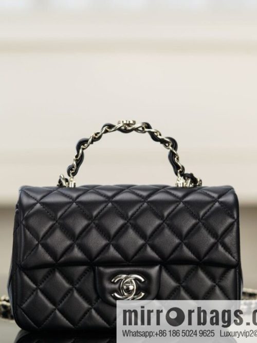 𝐂𝐡𝐚𝐧𝐞𝐥 𝟐𝟑 k autumn and winter new \"double C\" handle CF black 🖤 AS2431