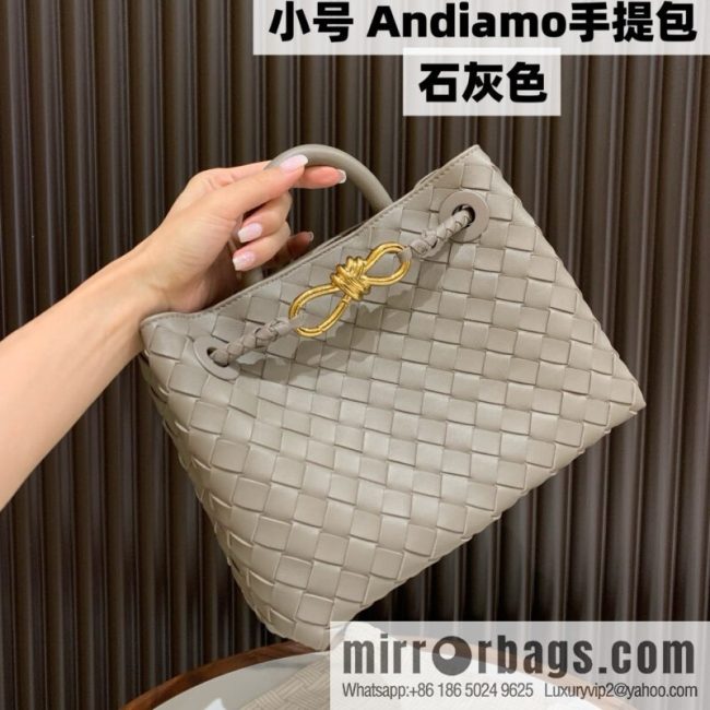 BV small Andiamond tote bag 766014 Stone grey