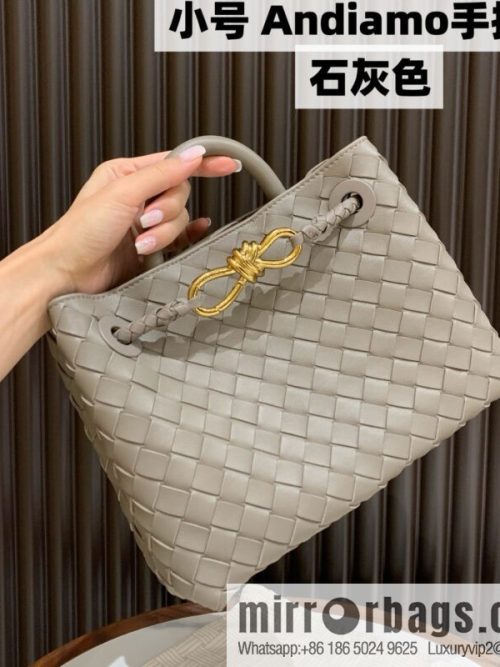 BV small Andiamond tote bag 766014 Stone grey