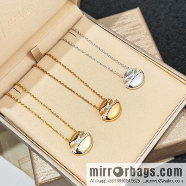 ❗New ❗ ☀ Original ☀️☀ BVLGARI Bulgari CABOCHON with diamond oval egg necklace ☀